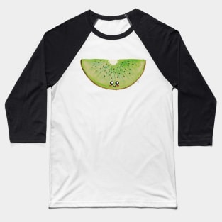 Watercolor Kiwi - A Cute Kiwi Slice Baseball T-Shirt